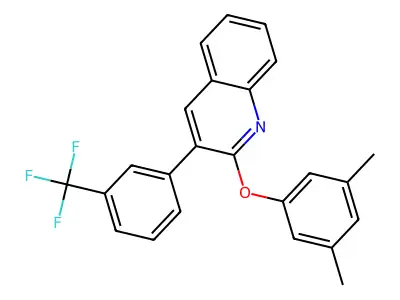 2-(3,5-Dimethylphenoxy)-3-[3-(trifluoromethyl)phenyl]quinoline structure