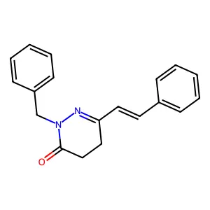 2-Benzyl-6-(2-phenylethenyl)-4,5-dihydropyridazin-3-one structure