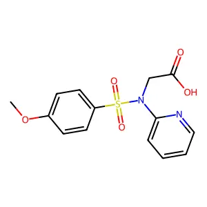 2-[[(4-Methoxyphenyl)sulfonyl](2-pyridinyl)amino]acetic acid structure
