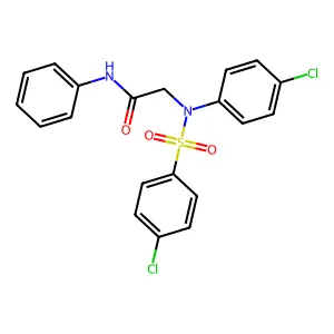 2-{4-chloro[(4-chlorophenyl)sulfonyl]anilino}-N-phenylacetamide structure
