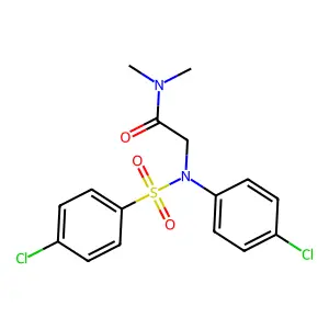 2-{4-chloro[(4-chlorophenyl)sulfonyl]anilino}-N,N-dimethylacetamide structure