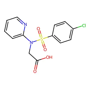 2-[[(4-Chlorophenyl)sulfonyl](2-pyridinyl)amino]acetic acid structure