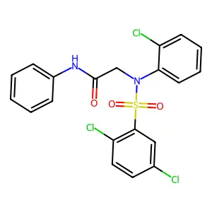 2-{2-chloro[(2,5-dichlorophenyl)sulfonyl]anilino}-N-phenylacetamide structure