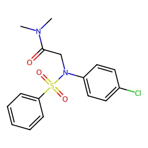 2-[4-chloro(phenylsulfonyl)anilino]-N,N-dimethylacetamide structure