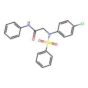 2-[4-chloro(phenylsulfonyl)anilino]-N-phenylacetamide structure