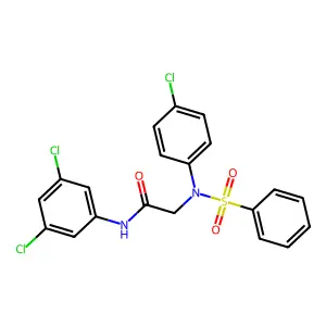 2-[4-chloro(phenylsulfonyl)anilino]-N-(3,5-dichlorophenyl)acetamide structure
