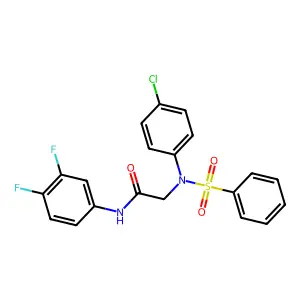 2-[4-chloro(phenylsulfonyl)anilino]-N-(3,4-difluorophenyl)acetamide structure