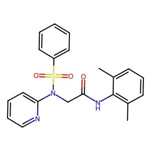 N-(2,6-dimethylphenyl)-2-[(phenylsulfonyl)(2-pyridinyl)amino]acetamide structure