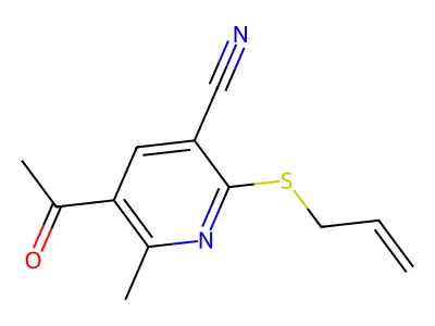5-Acetyl-2-(allylsulfanyl)-6-methylnicotinonitrile structure