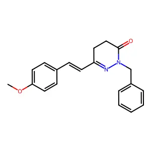 2-Benzyl-6-[2-(4-methoxyphenyl)ethenyl]-4,5-dihydropyridazin-3-one structure