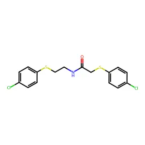 2-[(4-chlorophenyl)sulfanyl]-N-{2-[(4-chlorophenyl)sulfanyl]ethyl}acetamide structure