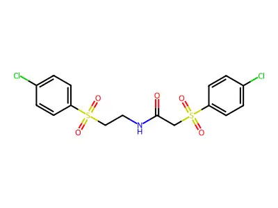 2-[(4-chlorophenyl)sulfonyl]-N-{2-[(4-chlorophenyl)sulfonyl]ethyl}acetamide structure