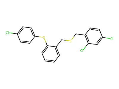 2,4-Dichloro-1-[[2-(4-chlorophenyl)sulfanylphenyl]methylsulfanylmethyl]benzene structure