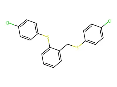 4-Chlorophenyl 2-[(4-chlorophenyl)sulfanyl]benzyl sulfide structure