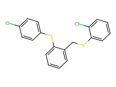 1-[(4-Chlorophenyl)sulfanyl]-2-{[(2-chlorophenyl)sulfanyl]methyl}benzene structure