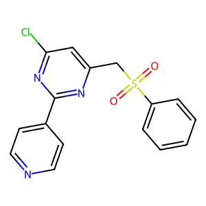 4-Chloro-6-[(phenylsulfonyl)methyl]-2-(4-pyridinyl)pyrimidine structure