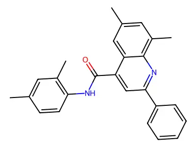 N-(2,4-dimethylphenyl)-6,8-dimethyl-2-phenyl-4-quinolinecarboxamide structure