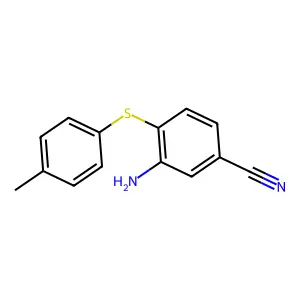 3-Amino-4-(p-tolylthio)benzonitrile structure