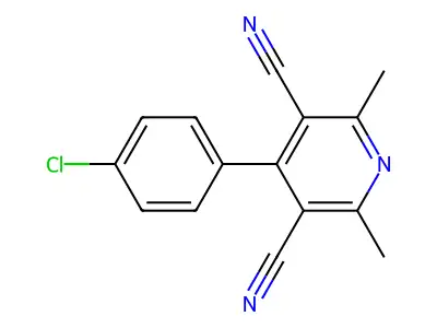 4-(4-Chlorophenyl)-2,6-dimethylpyridine-3,5-dicarbonitrile structure