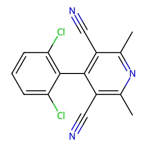 4-(2,6-Dichlorophenyl)-2,6-dimethyl-3,5-pyridinedicarbonitrile structure