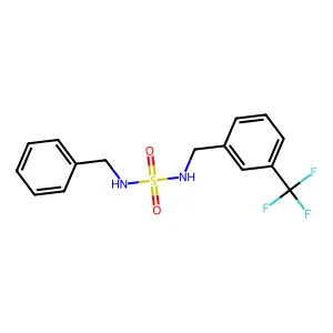 N-benzyl-N'-[3-(trifluoromethyl)benzyl]sulfamide structure