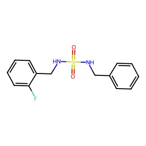 (Benzylsulfamoyl)((2-fluorophenyl)methyl)amine structure