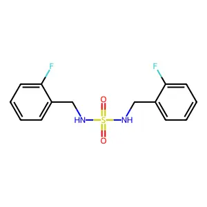 N,N'-bis(2-fluorobenzyl)sulfamide structure