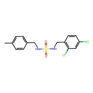 N-(2,4-dichlorobenzyl)-N'-(4-methylbenzyl)sulfamide structure