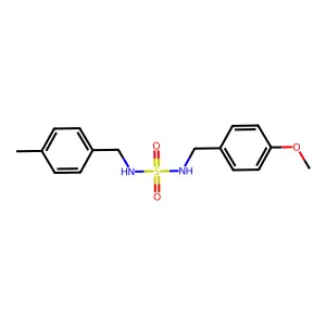 N-(4-methoxybenzyl)-N'-(4-methylbenzyl)sulfamide structure