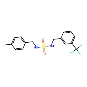 N-(4-methylbenzyl)-N'-[3-(trifluoromethyl)benzyl]sulfamide structure