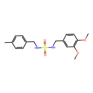 N-(3,4-dimethoxybenzyl)-N'-(4-methylbenzyl)sulfamide structure
