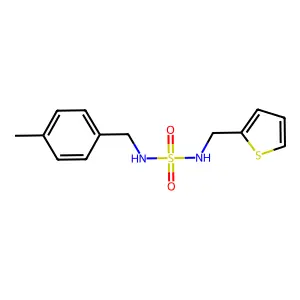 N-(4-methylbenzyl)-N'-(2-thienylmethyl)sulfamide structure