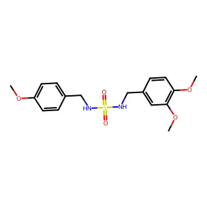 N-(3,4-dimethoxybenzyl)-N'-(4-methoxybenzyl)sulfamide structure