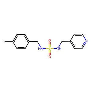 N-(4-methylbenzyl)-N'-(4-pyridinylmethyl)sulfamide structure