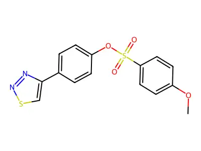 4-(1,2,3-Thiadiazol-4-yl)phenyl 4-methoxybenzenesulfonate structure