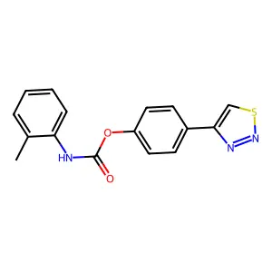 4-(1,2,3-thiadiazol-4-yl)phenyl N-(2-methylphenyl)carbamate structure