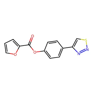 4-(1,2,3-Thiadiazol-4-yl)phenyl 2-furoate structure