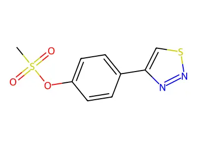 4-(1,2,3-Thiadiazol-4-yl)phenyl methanesulfonate structure