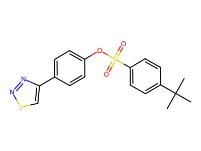 4-(1,2,3-Thiadiazol-4-yl)phenyl 4-(tert-butyl)benzenesulfonate structure