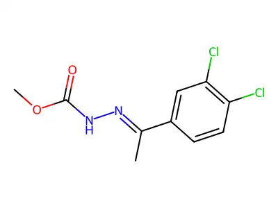 N'-[1-(3,4-dichlorophenyl)ethylidene]methoxycarbohydrazide structure