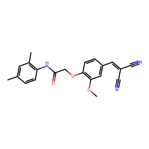 2-(4-(2,2-Dicyanovinyl)-2-methoxyphenoxy)-N-(2,4-dimethylphenyl)acetamide structure