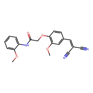 2-(4-(2,2-Dicyanovinyl)-2-methoxyphenoxy)-N-(2-methoxyphenyl)acetamide structure