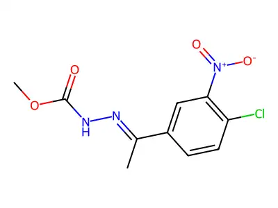 Methyl 2-[1-(4-chloro-3-nitrophenyl)ethylidene]-1-hydrazinecarboxylate structure