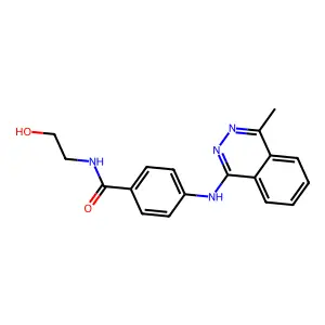 N-(2-hydroxyethyl)-4-[(4-methylphthalazin-1-yl)amino]benzamide structure