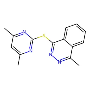 1-(4,6-Dimethylpyrimidin-2-yl)sulfanyl-4-methylphthalazine structure