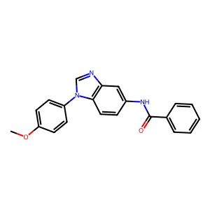 N-[1-(4-methoxyphenyl)benzimidazol-5-yl]benzamide structure