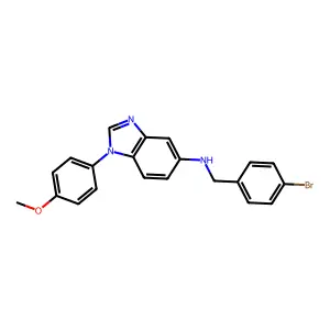 N-(4-bromobenzyl)-1-(4-methoxyphenyl)-1H-benzimidazol-5-amine structure