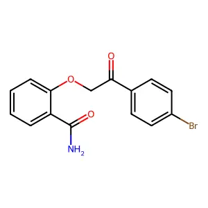 2-[2-(4-Bromophenyl)-2-oxoethoxy]benzamide structure