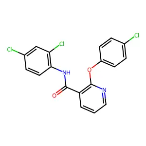 2-(4-chlorophenoxy)-N-(2,4-dichlorophenyl)pyridine-3-carboxamide structure