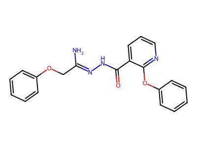 N-[(1-amino-2-phenoxyethylidene)amino]-2-phenoxypyridine-3-carboxamide structure